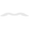 Ekena Millwork Pitch Midway Architectural Grade PVC Gable Pediment, 60"W x 15"H x 1"P (6/12) GPP060X015X100MID - alternate 4